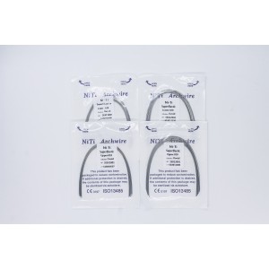 Arcuri NITI Rotunde superelastice .012 Inferioare ovoid -Set 10 buc